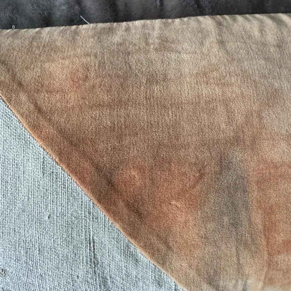 West Elm Orange and Cream Throw Pillow